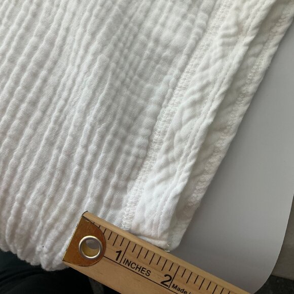 Faherty Women Small Dream Tee White Organic Cotton Gauze Relaxed Crew Neck - Picture 8 of 9